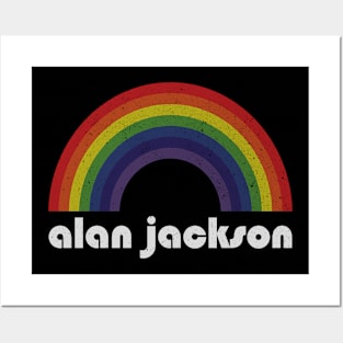 Alan Jackson / Vintage Rainbow Design // Fan Art Design Posters and Art